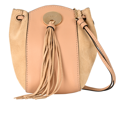 Mini Pouch, &pound;220, Handbags, Beige, Leather, Front view